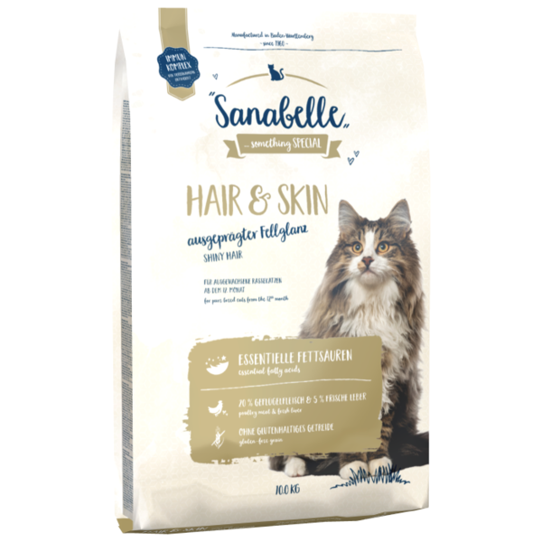 Корм для кошек Sanabelle для здоровья кожи и шерсти