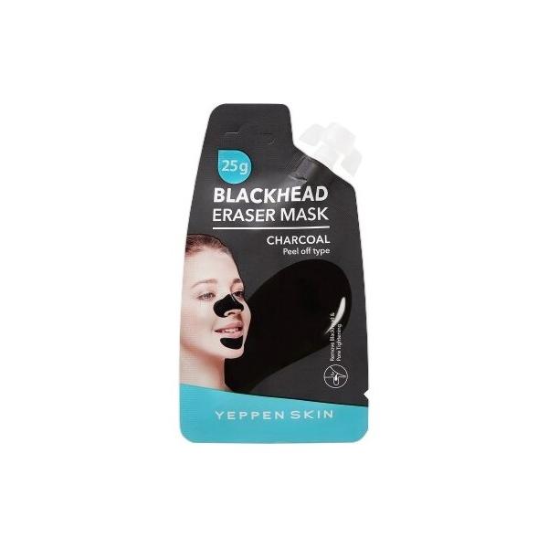 Yeppen Skin Charcoal Blackhead Eraser Mask Маска-плёнка для удаления черных точек в области носа и подбородка с древесным углем и глиной