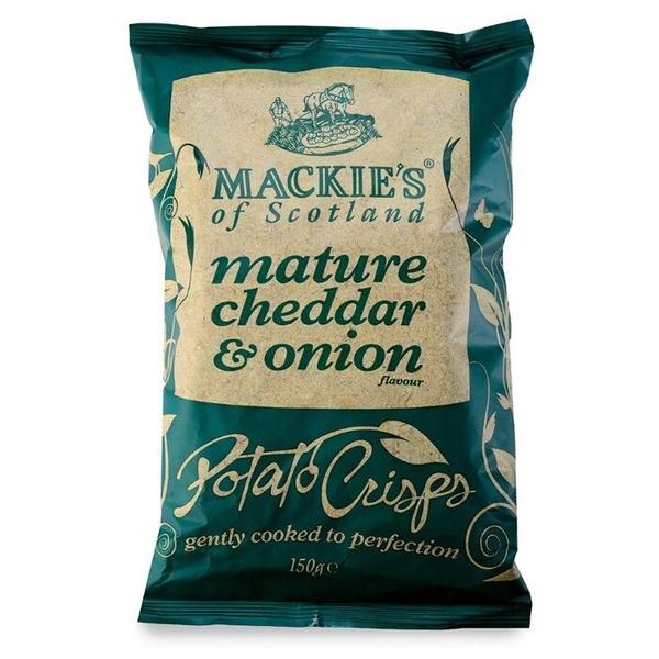 Чипсы Mackie's картофельные с сыром Чеддер и луком