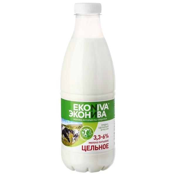 Молоко ЭкоНива пастеризованное цельное 3.3%, 1 л