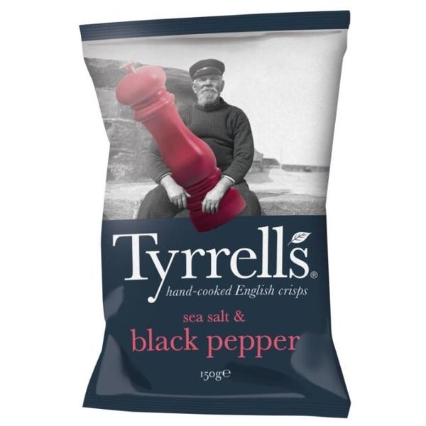 Чипсы Tyrrells картофельные Морская соль и черный перец