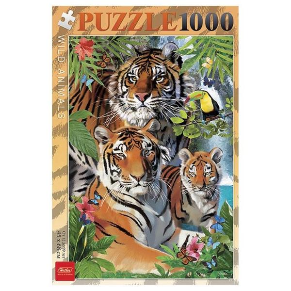 Пазл Hatber Wild animals Тигриная семья (1000ПЗ2_12712), 1000 дет.