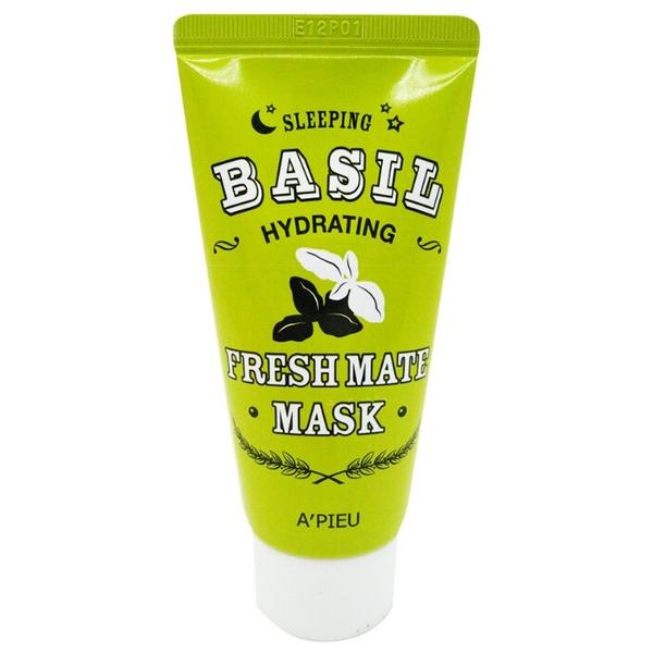 A'PIEU Ночная маска Sleeping Basil Hydrating Fresh Mate Mask с экстрактом базилика и баобаба