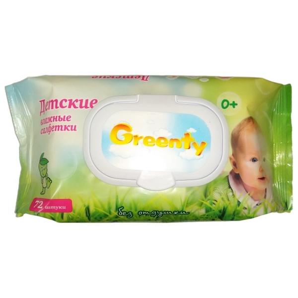 Влажные салфетки Greenty Детские без отдушки