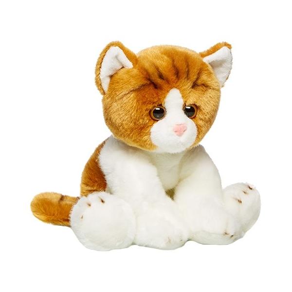 Мягкая игрушка MaxiLife Котик сидячий бело-рыжий 30 см