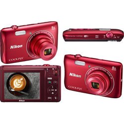 Nikon Coolpix S3700 + кейс + 8Gb (VNA822K003) (красный)