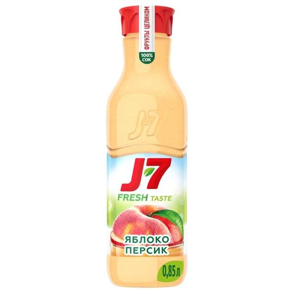 Сок J7 Fresh taste Яблоко-Персик с мякотью, без сахара