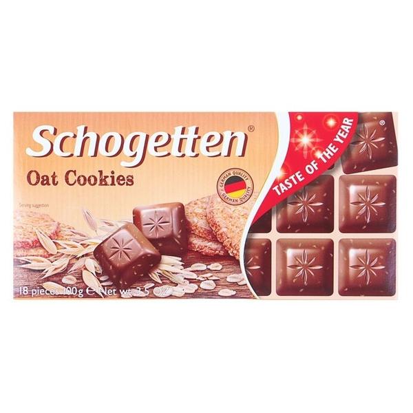Шоколад Schogetten Oat Cookies молочный с кусочками овсяного печенья