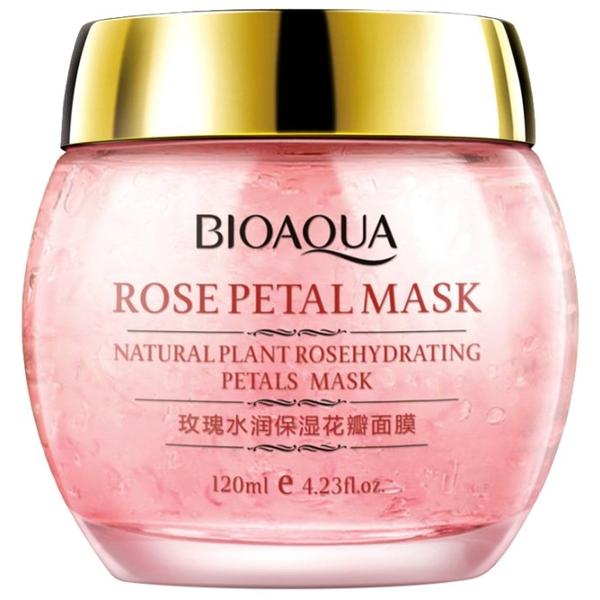 BioAqua Ночная смягчающая маска с лепестками роз Rose Petal