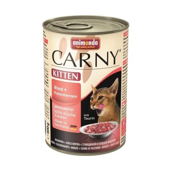 Корм для котят Animonda Carny беззерновой, с говядиной, с сердцем (паштет)