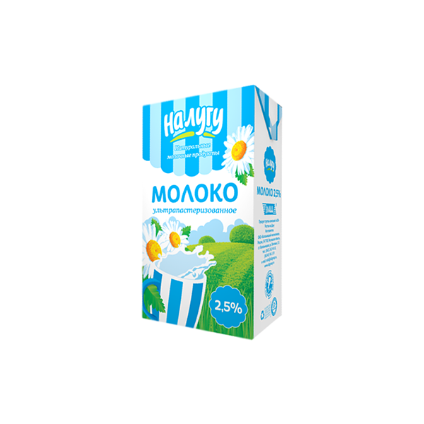 Молоко На Лугу пастеризованное 2.5%, 1 кг