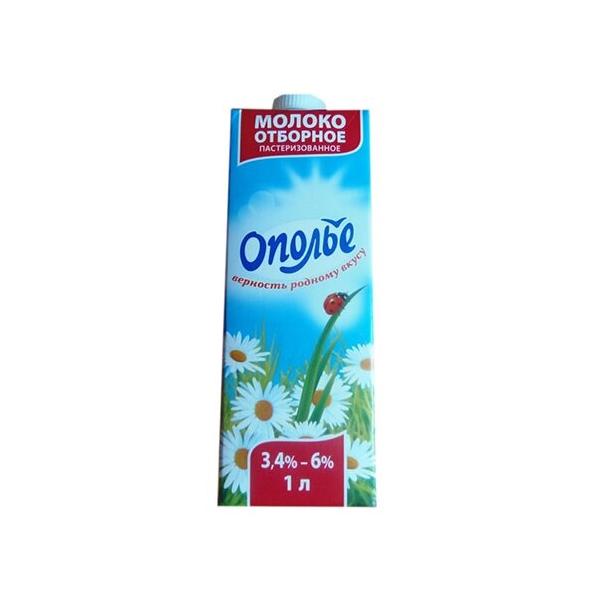 Молоко Ополье пастеризованное 6%, 1 л