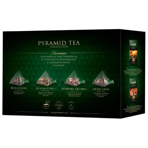 Чай Greenfield Pyramid tea collection ассорти набор кружка в подарок