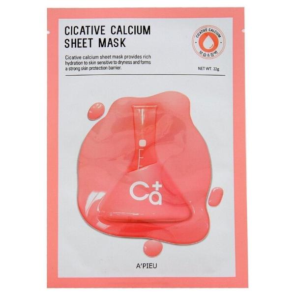 A'PIEU Тканевая маска Cicative Calcium Sheet Mask увлажняющая с кальцием