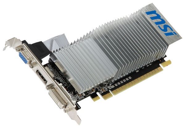 MSI GeForce 210 589Mhz PCI-E 2.0 1024Mb 1000Mhz 64 bit DVI HDMI HDCP Silent