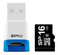 Silicon Power micro SDHC Card Class 4 + Stylish USB Reader