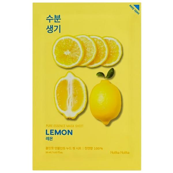 Holika Holika тонизирующая тканевая маска Pure Essence Лимон