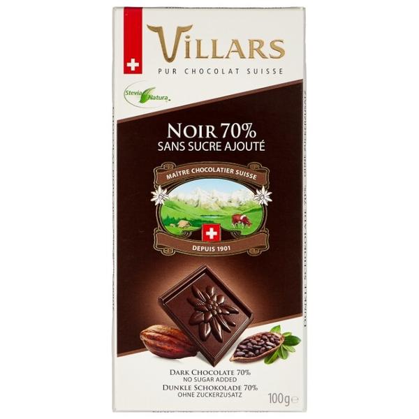 Шоколад Villars Noir 70% горький без сахара
