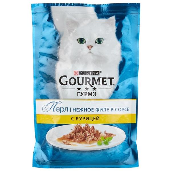 Корм для кошек Gourmet Перл с курицей 85 г (кусочки в соусе)