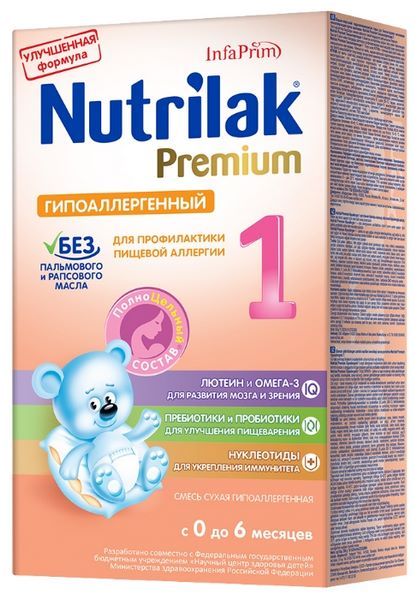 Nutrilak (InfaPrim) Premium гипоаллергенный 1 (с 0 до 6 месяцев) 350 г