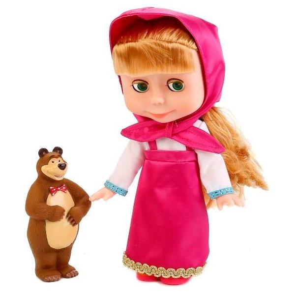Интерактивная кукла Карапуз, Маша и Медведь, набор c мишкой, 25 см 83034S