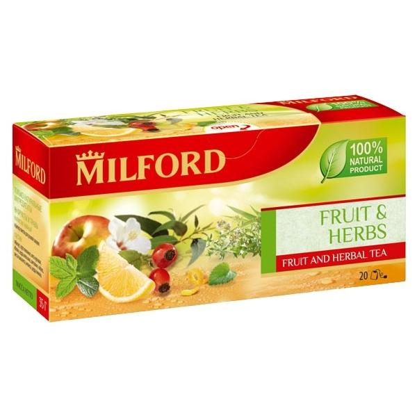 Чайный напиток красный Milford Fruit & Herbs в пакетиках