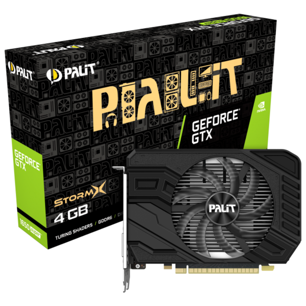 Palit GeForce GTX 1650 SUPER 1530MHz PCI-E 3.0 4096MB 12000MHz 128 bit DVI HDMI DisplayPort HDCP StormX