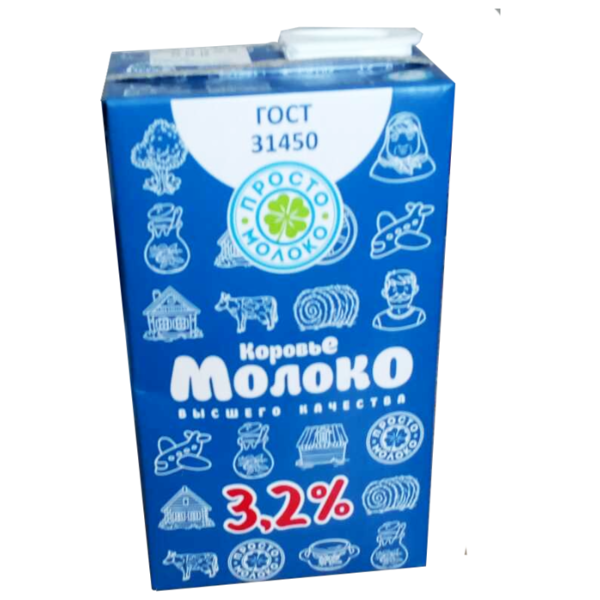 Молоко Просто молоко ультрапастеризованное 3.2%, 1 кг