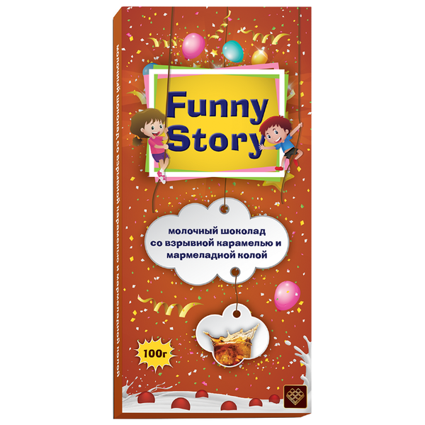 Шоколад Libertad Funny Story молочный со взрывной карамелью и мармеладной колой