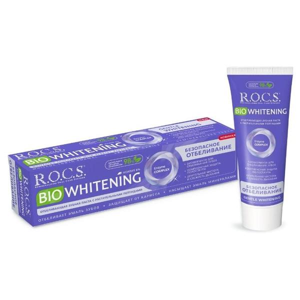 Зубная паста R.O.C.S. Biowhitening безопасное отбеливание