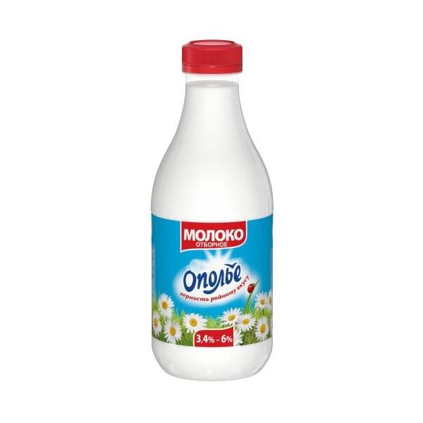 Молоко Ополье пастеризованное 6%, 0.93 л