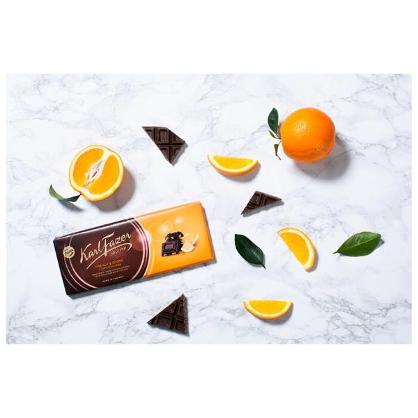 Шоколад Fazer темный со вкусом апельсина 47% какао