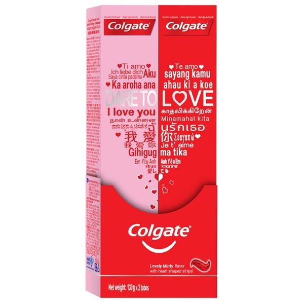 Зубная паста Colgate Dare to Love с сердечками, 2 х 130 г