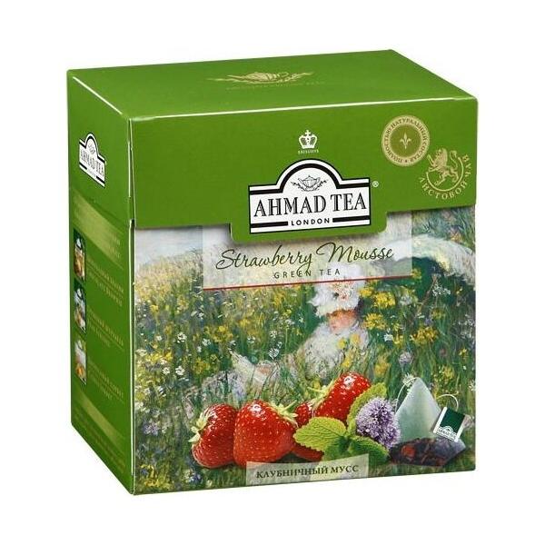 Чай зеленый Ahmad Tea клубничный мусс