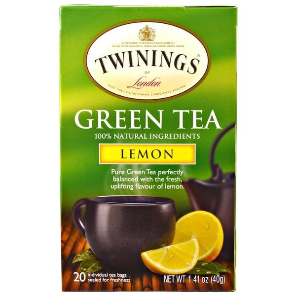 Чай зеленый Twinings Green tea & Lemon в пакетиках