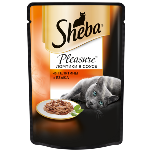 Корм для кошек Sheba Pleasure с телятиной 85 г (кусочки в соусе)