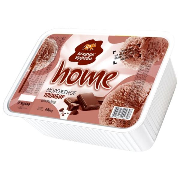 Мороженое Бодрая Корова пломбир шоколадный 400 г
