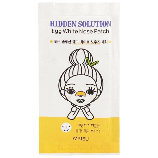 A'PIEU очищающие полоски для носа Hidden Solution Egg White с экстрактом яичного белка