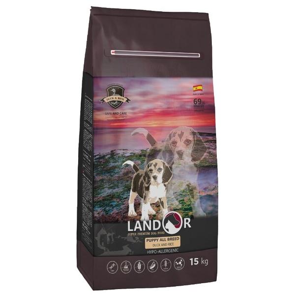 Корм для собак Landor Puppy с уткой и рисом для щенков любой породы