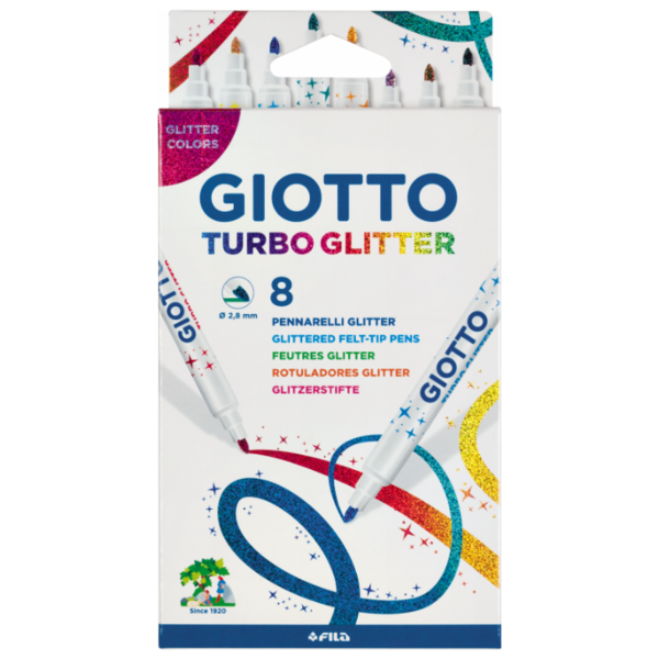 GIOTTO Набор фломастеров Turbo Glitter, 8 шт. (425800)