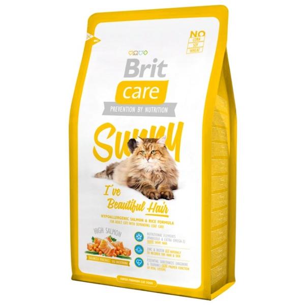 Корм для кошек Brit Care Sunny для здоровья кожи и шерсти, с лососем