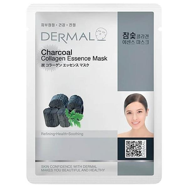 DERMAL Charcoal Collagen Essence Mask Тканевая маска с коллагеном и древесным углём