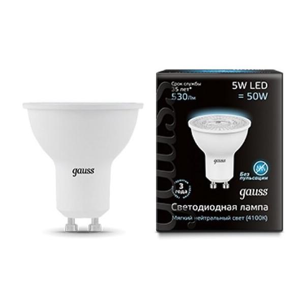 Лампа светодиодная gauss 101506205, GU10, MR16, 5Вт