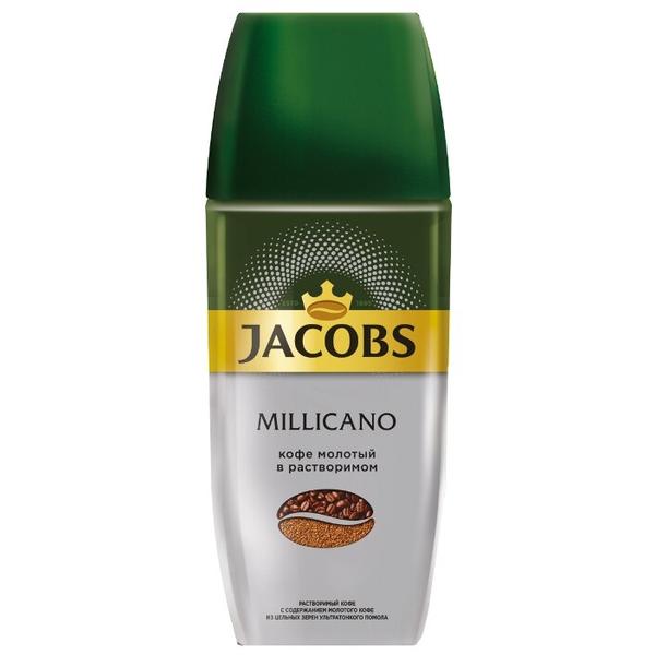 Кофе растворимый Jacobs Monarch Millicano с молотым кофе, стеклянная банка