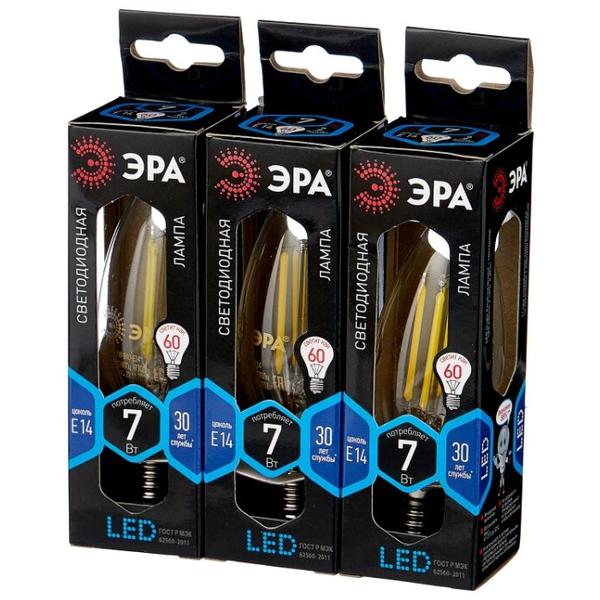 Упаковка светодиодных ламп 3 шт ЭРА Б0027943, E14, B35, 7Вт
