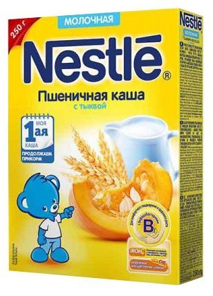Nestlé Молочная пшеничная с тыквой (с 5 месяцев) 250 г