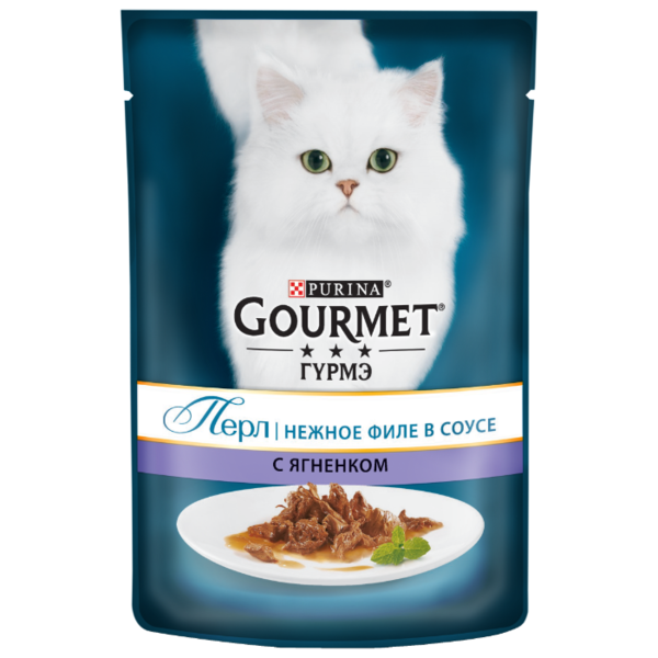 Корм для кошек Gourmet Перл с ягненком 85 г (кусочки в соусе)