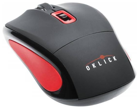 Oklick 425MW Wireless Optical Mouse Black-Red USB