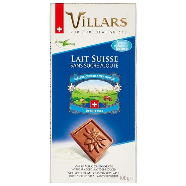 Шоколад Villars Lait Suisse молочный без сахара
