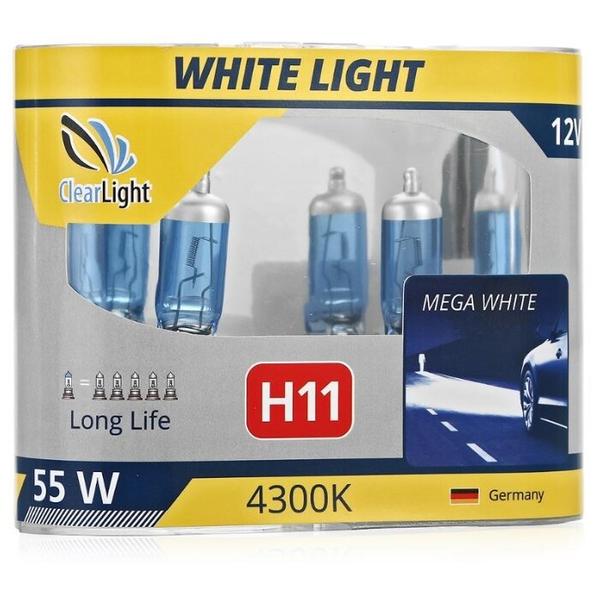 Лампа автомобильная галогенная ClearLight H11 MLH11WL 12V, 55W 2 шт.